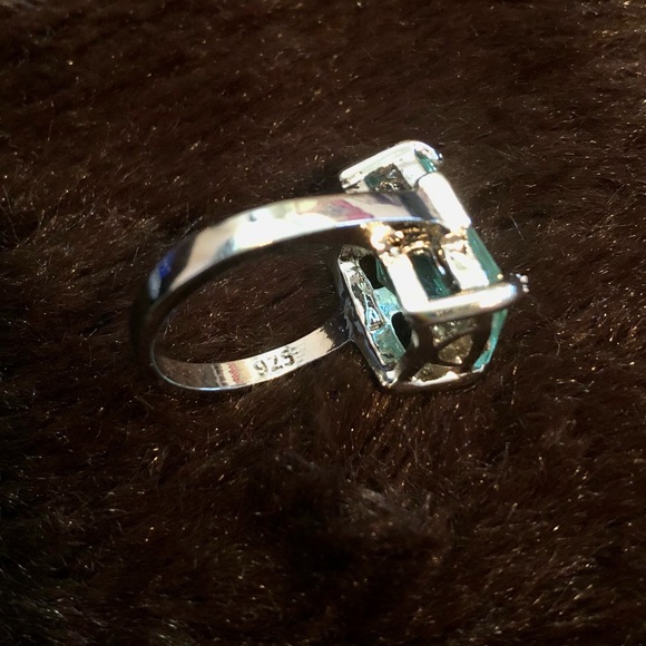 COPY - Aquamarine sterling silver ring - Size 8 - Picture 4 of 8